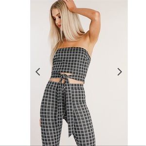 Verge Girl plaid crop top